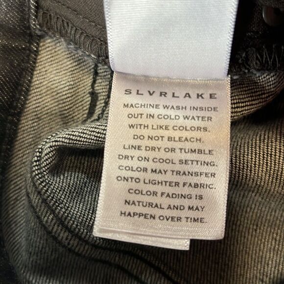 NWT SLVRLAKE | Beatnik Ankle Black Underground High Rise Jeans 29 - Picture 10 of 12